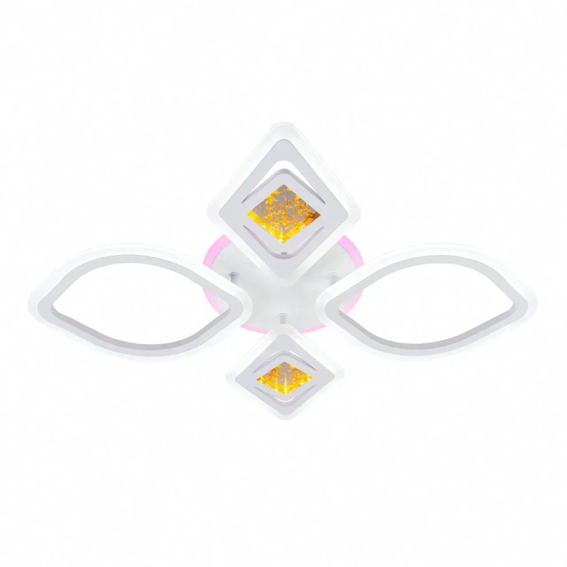 Потолочная светодиодная люстра 96W с пультом Valeso с подсветкой 3000-6000К белая IP20 V 2134-2 2C-