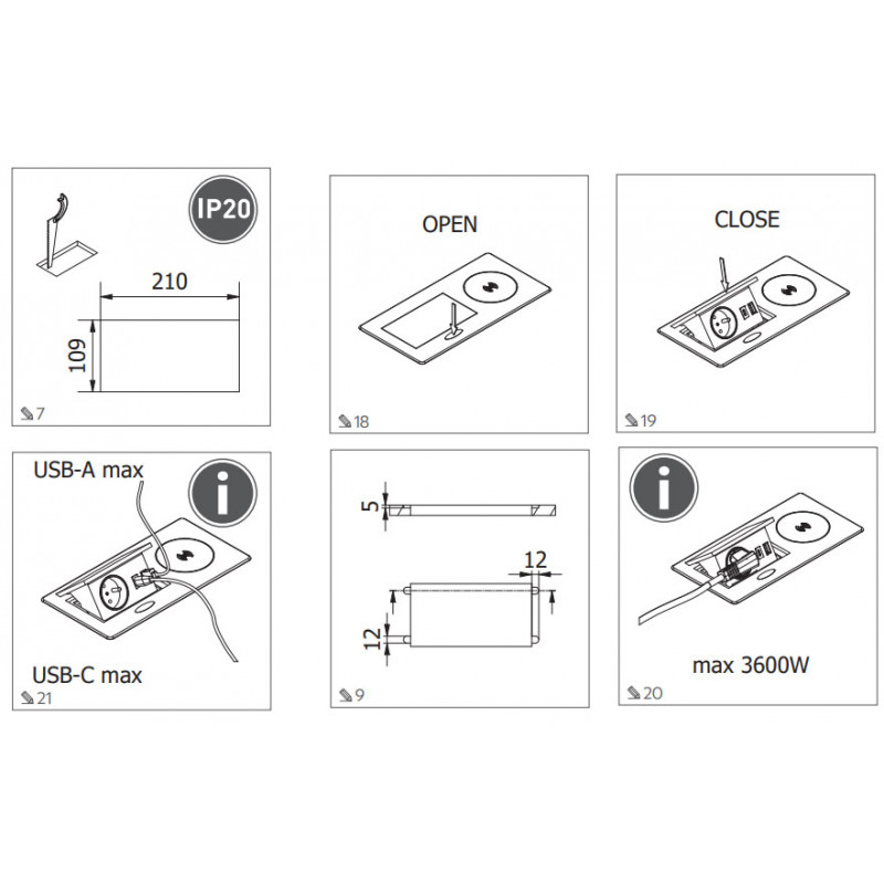 Подовжувач GTV AVARO PLUS 1 розетка SCHUKO USB A+C WC 5W провід 1,5м Білий AE-PB1SAVAP-10