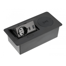 Подовжувач GTV AVARO PLUS 1 розетка SCHUKO USB A+C WC 5W провід 1,5м Чорний AE-PB1SAVAP-20