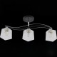 Потолочная люстра Valeso на три плафона в полоску под лампу Е27 черная/хром IP20 V XA1530B/3 BK+CR