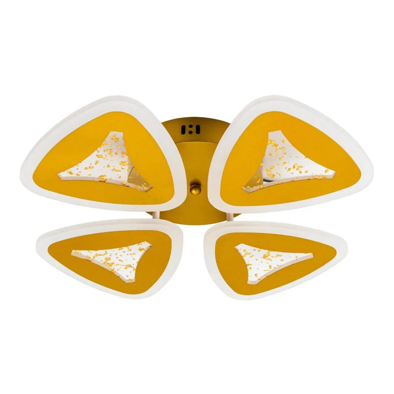 Стельова світлодіодна люстра 104W VALESO чотири плафони 3000-6000К золота IP20 V V K39978-4 GD