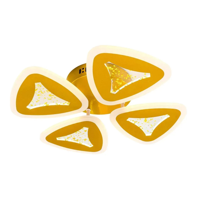 Стельова світлодіодна люстра 104W VALESO чотири плафони 3000-6000К золота IP20 V V K39978-4 GD