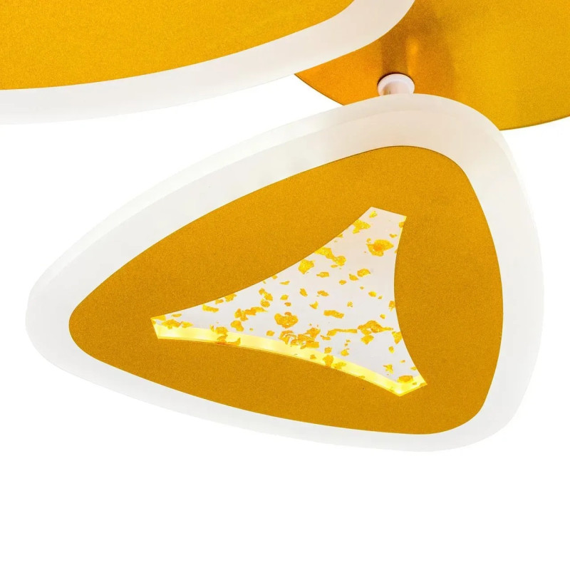 Стельова світлодіодна люстра 104W VALESO чотири плафони 3000-6000К золота IP20 V V K39978-4 GD