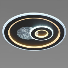 Потолочная светодиодная люстра 110W с пультом VALESO с круглым плафоном 3000-6000К черная IP20 V 5311 B