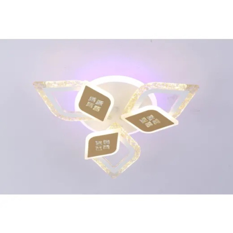 Люстра светодиодная LED потолочная Valeso V K39939-3+3+1 WT+gold с пультом 88W