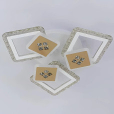 Люстра світлодіодна LED стельова Valeso V K39940-3+3+1 WT+gold з пультом 122W