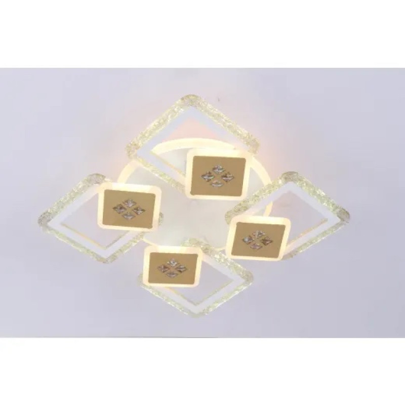 Люстра світлодіодна LED стельова Valeso V K39940-4+2+1 WT+gold з пультом 94W