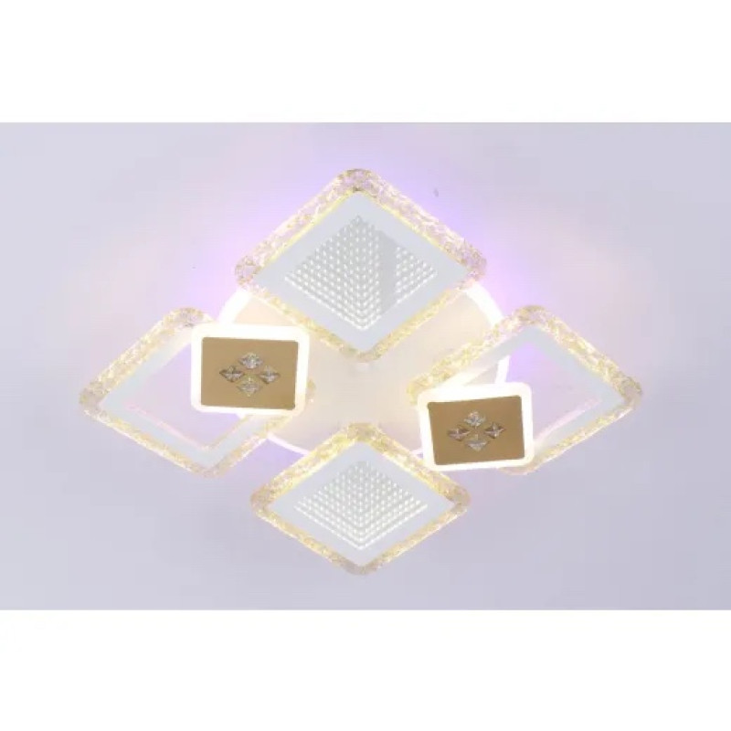 Люстра світлодіодна LED стельова Valeso V K39940-4+2+1 WT+gold з пультом 94W