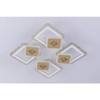 Люстра світлодіодна LED стельова Valeso V K39940-4+4+1 WT+gold з пультом 124W