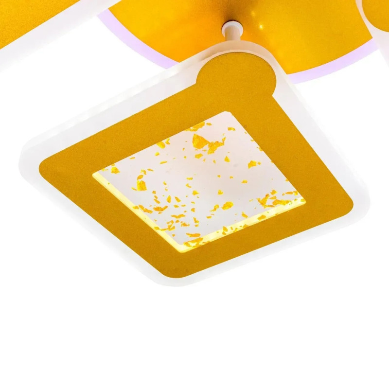 Люстра светодиодная LED потолочная Valeso V K39977-4+1 GD с пультом 144W