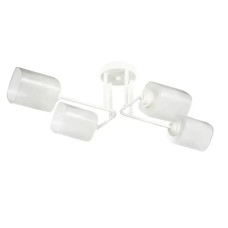 Стельова люстра Interees на чотири скляних плафона під лампу Е27 біла IP20 V 70185-4 WH