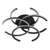 Потолочная LED люстра 60W Interees 3000-6400К с пультом черная IP20 V LCD3004 BK