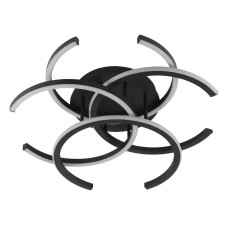 Стельова LED люстра 60W Interees 3000-6400К з пультом чорна IP20 V LCD3004 BK