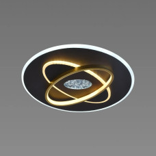 Потолочная LED люстра 92W Interees круглой формы 3000-6400К с пультом черная IP20 V 5312 BK