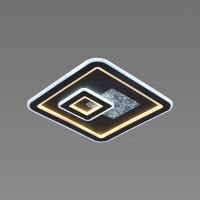 Потолочная LED люстра 120W Interees с квадратными рассеивателями 3000-6000К с пультом черная IP20 V 5310