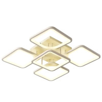 Потолочная LED люстра 146W с пультом VALESO с квадратными плафонами 3000-6000К белая IP20 V L6108-5 WT