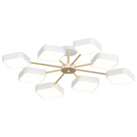 Люстра светодиодная LED потолочная Valeso V XI3352-4 BK+WOOD 144W