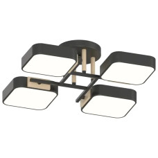 Люстра світлодіодна LED стельова Valeso V XI3352-4 BK+WOOD 72W