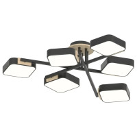 Люстра светодиодная LED потолочная Valeso V XI3357-6 BK+WOOD 108W