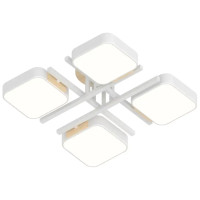 Люстра світлодіодна LED стельова Valeso V XI3358-4 WH+WOOD 72W