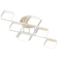 Люстра світлодіодна LED стельова Valeso V XI3358-6 WH+WOOD 108W