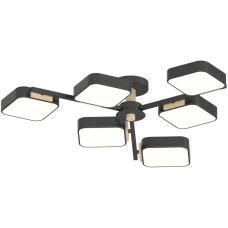 Люстра світлодіодна LED стельова Valeso V XI3361-6 BK+WOOD 108W