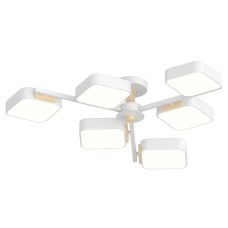 Люстра світлодіодна LED стельова Valeso V XI3361-6 WH+WOOD 108W