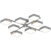 Люстра светодиодная LED потолочная Valeso V XI3361-8 GREY+WOOD 144W