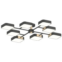 Люстра светодиодная LED потолочная Valeso V XI3363-8 BK+WOOD 126W