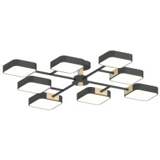Люстра світлодіодна LED стельова Valeso V XI3363-8 BK+WOOD 126W