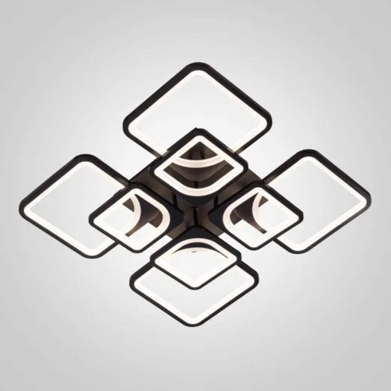 Люстра светодиодная LED потолочная Valeso V K39047-4+4 BK с пультом 240W