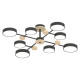 Люстра світлодіодна LED стельова Valeso V XI3328-8 BK+WOOD 120W