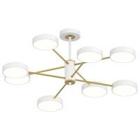 Люстра светодиодная LED потолочная Valeso V XI3339-8 WH+COPPER 144W