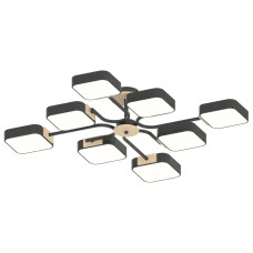Люстра світлодіодна LED стельова Valeso V XI3348-8 BK+WOOD 144W