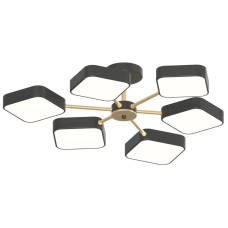 Люстра світлодіодна LED стельова Valeso V XI3351-6 BK+FGD 108W