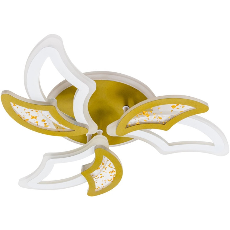 Люстра светодиодная LED потолочная Valeso V K29128-3+3+1 WT+GD с пультом 80W