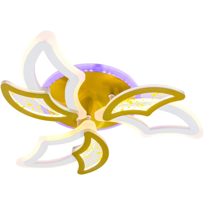 Люстра светодиодная LED потолочная Valeso V K29128-3+3+1 WT+GD с пультом 80W