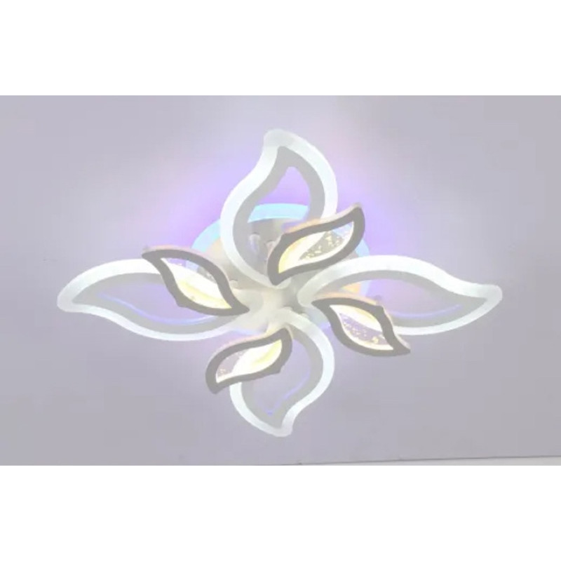 Люстра світлодіодна LED стельова Valeso V K29129-4+4+1 WT+SL з пультом 130W