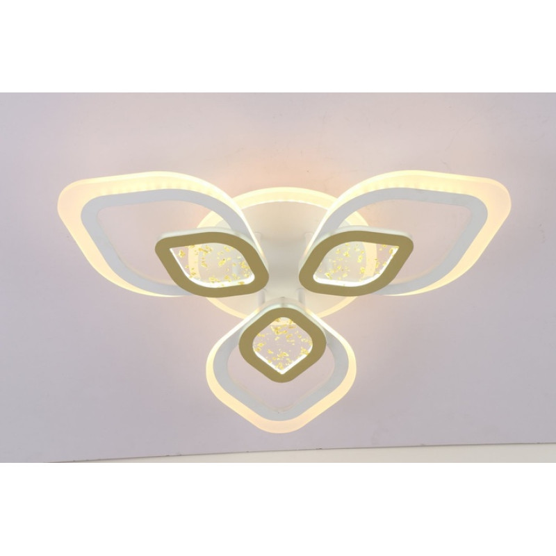 Люстра светодиодная LED потолочная Valeso V K29133-3+1 WT+GD с пультом 144W