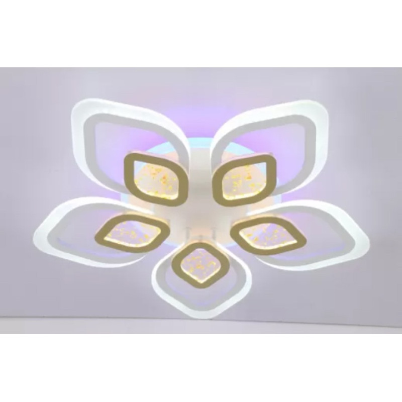 Люстра светодиодная LED потолочная Valeso V K29133-5+1 WT+GD с пультом 136W