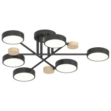 Люстра светодиодная LED потолочная Valeso V XI3317-6 BK+WOOD 72W