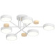 Люстра светодиодная LED потолочная Valeso V XI3317-6 WH+WOOD 72W