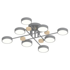 Люстра світлодіодна LED стельова Valeso V XI3317-8 GREY+WOOD 96W