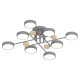 Люстра светодиодная LED потолочная Valeso V XI3317-8 GREY+WOOD 96W