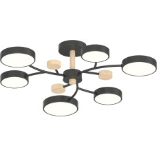 Люстра светодиодная LED потолочная Valeso V XI3324-6 BK+WOOD 90W