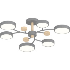 Люстра світлодіодна LED стельова Valeso V XI3324-6 GREY+WOOD 90W