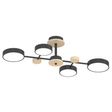 Люстра светодиодная LED потолочная Valeso V XI3328-4 BK+WOOD 60W