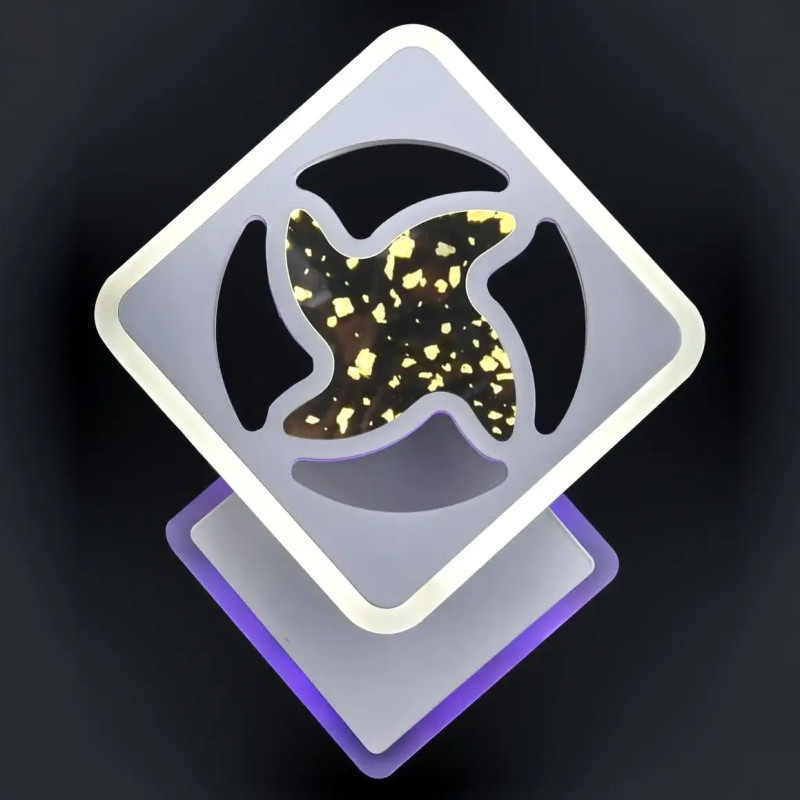 Светодиодное бра 42W Valeso с квадратным плафоном и подсветкой 3000К белая IP20 V 2123-1W-TL WH