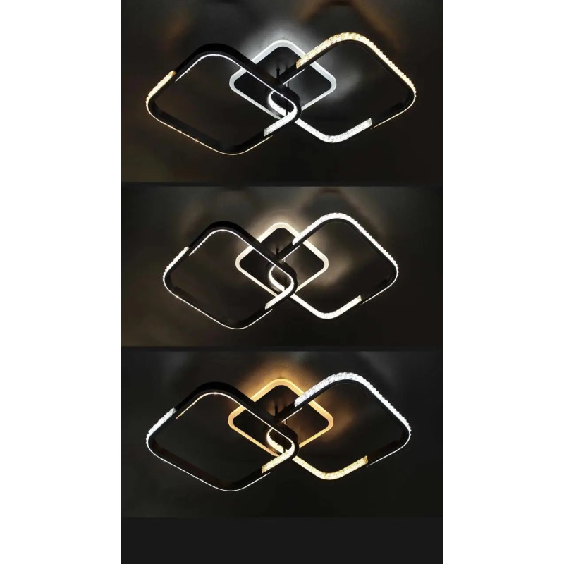 Люстра світлодіодна LED стельова Valeso V X6001-2 BK 48W