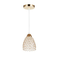 Підвісний світильник Interees з круглим плафоном під лампу Е27 золотий IP20 V 6181-1 FG